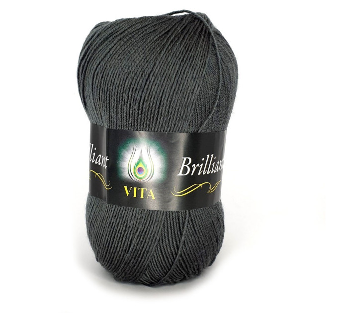 Пряжа Vita Brilliant | Віта Брілліант 4980 асфальт