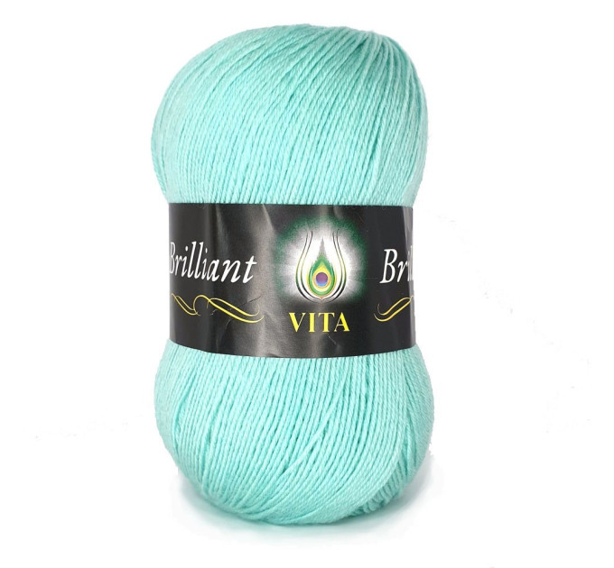 Пряжа Vita Brilliant | Віта Брілліант 4992 м'ята