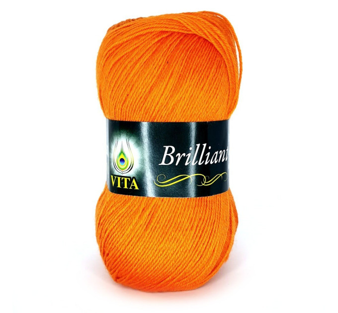 Пряжа Vita Brilliant | Віта Брілліант 4999 оранж