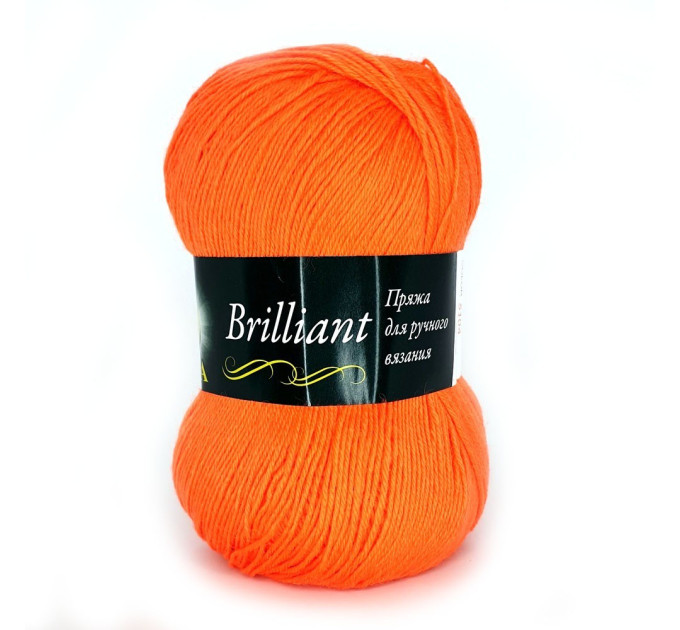 Пряжа Vita Brilliant | Віта Брілліант 5104 оранж неон