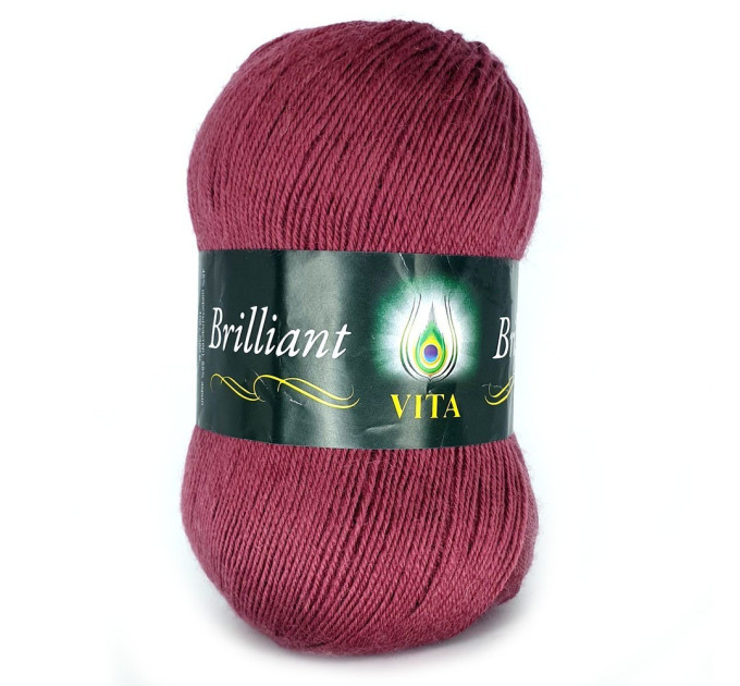 Пряжа Vita Brilliant | Віта Брілліант 5114 брусниці