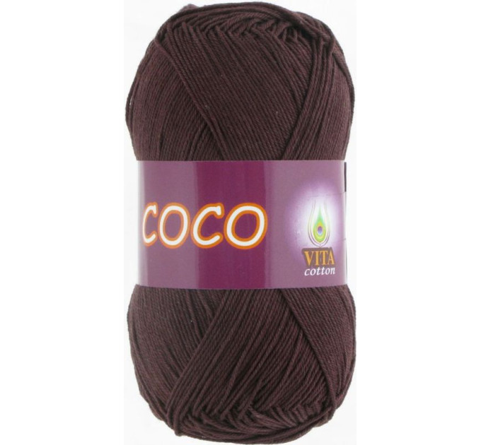 Пряжа Vita Cotton Coco (Віта Коттон Коко) 4322 шоколад