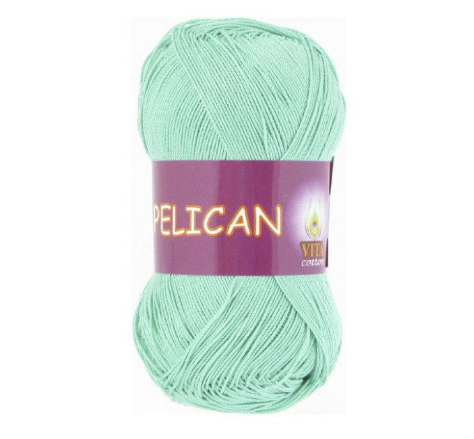 Пряжа Vita Cotton Pelican (Віта Коттон Пелікан) 3970 світла м'ята 