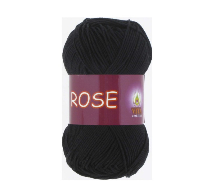 Пряжа Vita Cotton Rose (Віта Коттон Роза) 3902 чорний