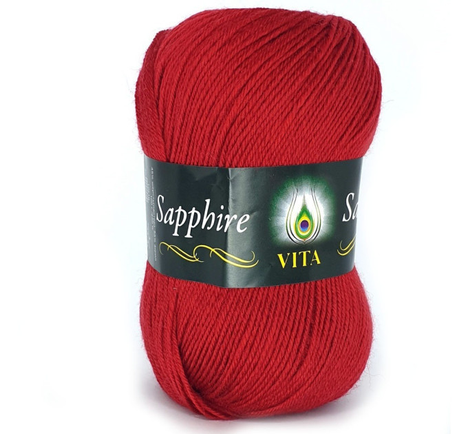 Пряжа Vita Sapphire | Віта Сапфір 1513 червоний