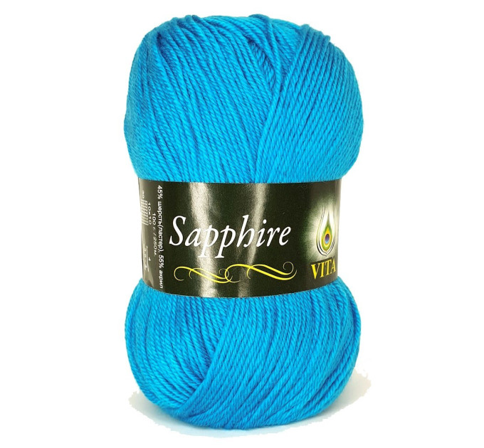 Пряжа Vita Sapphire | Віта Сапфір 1523 бірюза