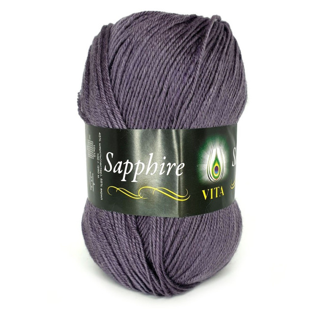 Пряжа Vita Sapphire | Віта Сапфір 1538 сіро-ліловий