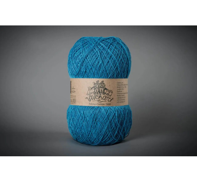 Пряжа Vivchari Ethno-Cotton 1500 | Вівчарі Етно-Котон 1500 106 бірюза