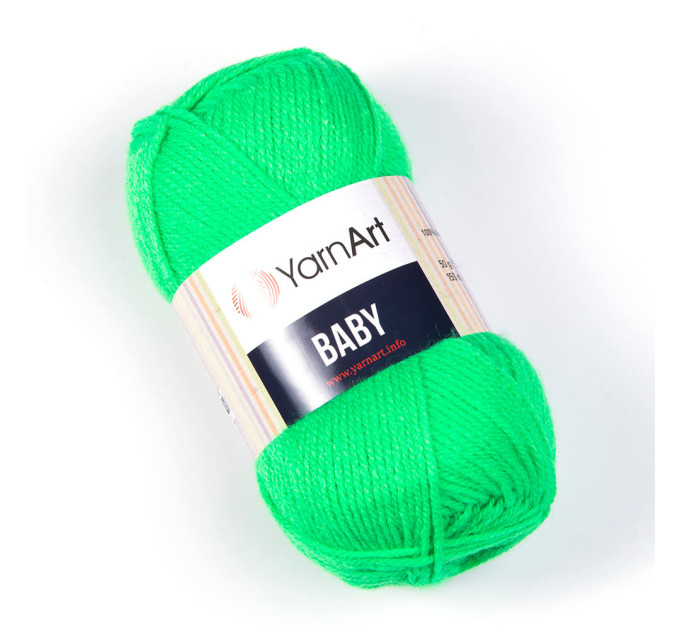 Пряжа YarnArt Baby | ЯрнАрт Бебі 8233 яскраво-салатовий