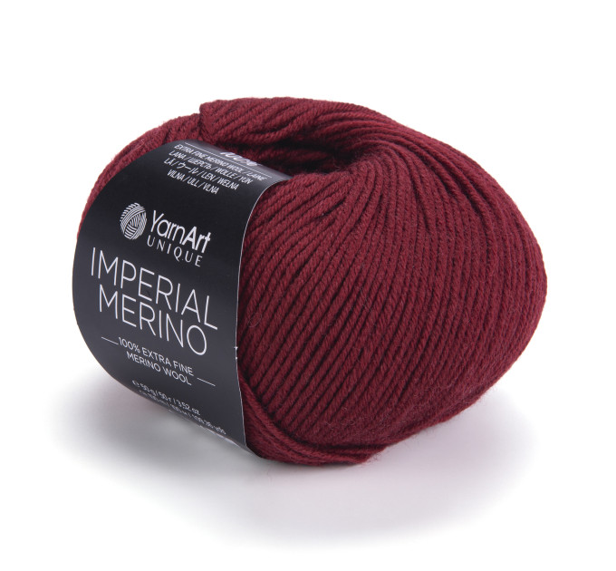 Пряжа YarnArt Imperial Merino | ЯрнАрт Імперіал Меріно 3344 темно-червоний