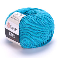 Пряжа YarnArt Jeans (ЯрнАрт Джинс) 55 яскрава бірюза