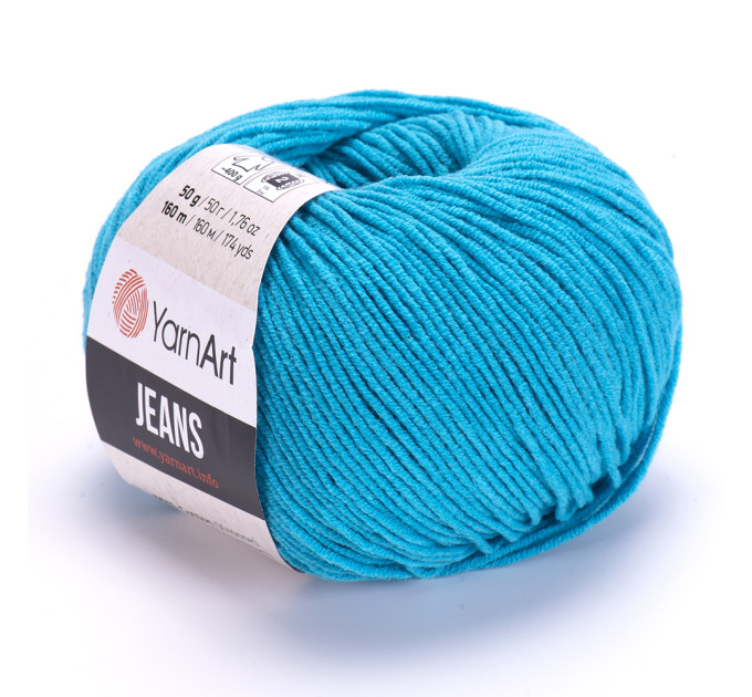 Пряжа YarnArt Jeans ЯрнАрт Джинс 55 яскрава бірюза