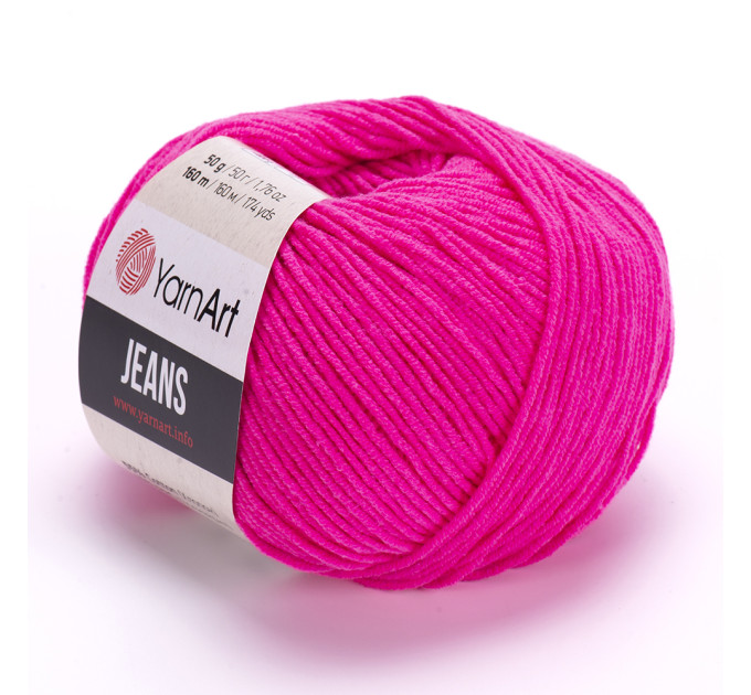 Пряжа YarnArt Jeans ЯрнАрт Джинс 59 яскрава малина