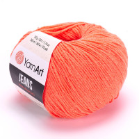 Пряжа YarnArt Jeans (ЯрнАрт Джинс)61 кораловый неон
