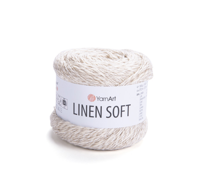 Пряжа YarnArt Linen Soft | ЯрнАрт Лінен Софт 7303 світло-бежевий
