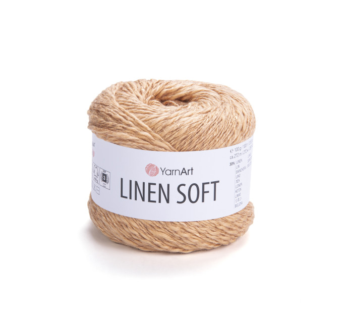 Пряжа YarnArt Linen Soft | ЯрнАрт Лінен Софт 7305 персиковий