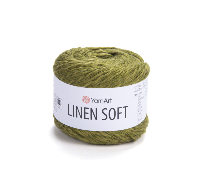 Пряжа YarnArt Linen Soft | ЯрнАрт Лінен Софт 7314 хакі