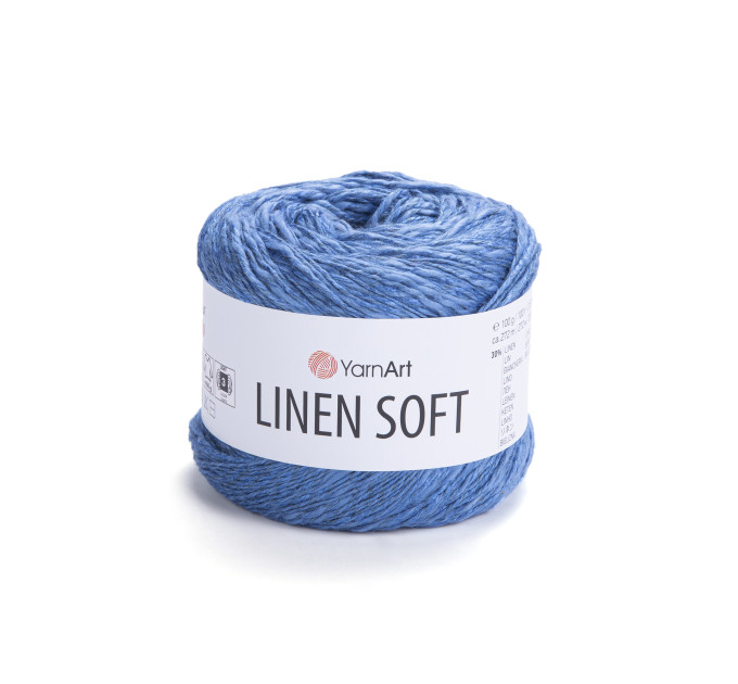 Пряжа YarnArt Linen Soft | ЯрнАрт Лінен Софт 7318 блакитний
