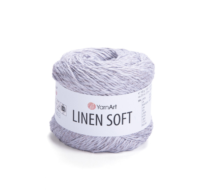 Пряжа YarnArt Linen Soft | ЯрнАрт Лінен Софт 7320 сіро-блакитний