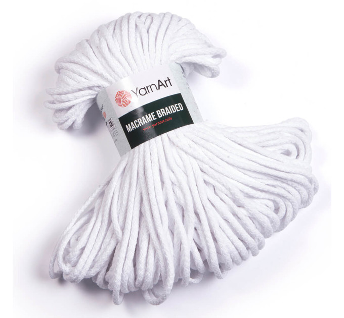 Пряжа YarnArt Macrame Braided / ЯрнАрт Макраме Брейдед 751 білий