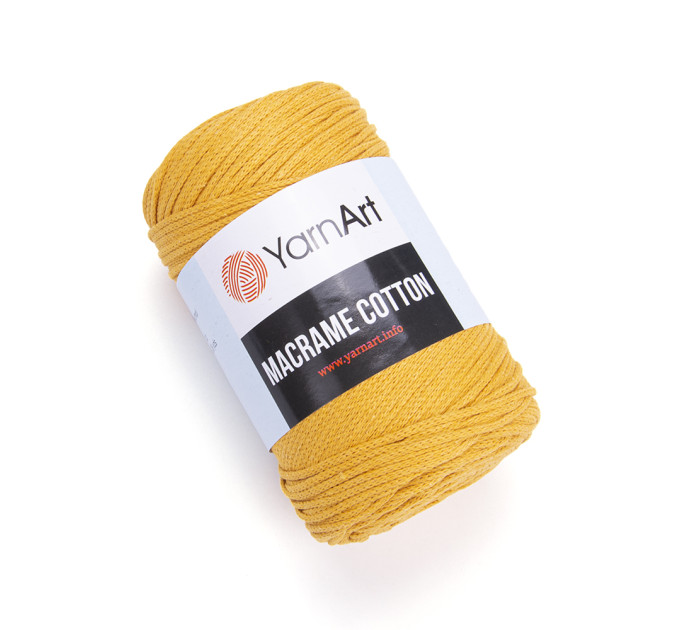 Пряжа YarnArt Macrame Cotton / ЯрнАрт Макраме Коттон 796 гірчиця