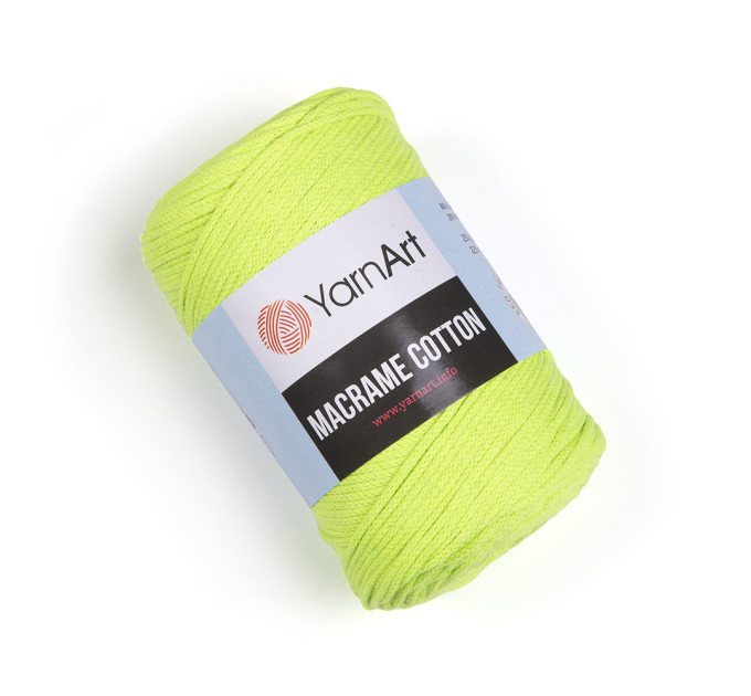 Пряжа YarnArt Macrame Cotton / ЯрнАрт Макраме Коттон 801 салат неон