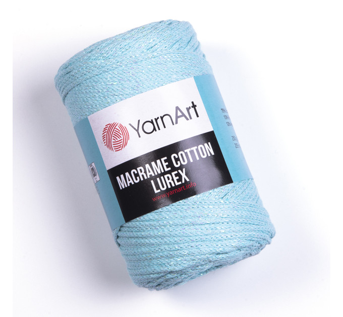 Пряжа YarnArt Macrame Cotton Lurex / ЯрнАрт Макраме Коттон Люрекс 738 м'ята