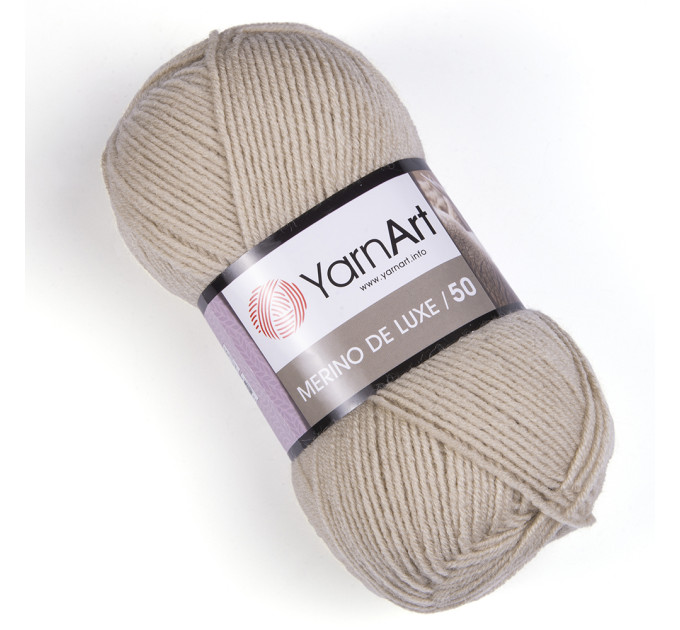 Пряжа YarnArt Merino De Luxe | ЯрнАрт Меріно Де Люкс 033 сіро-беж