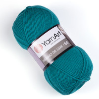 Пряжа YarnArt Merino De Luxe | ЯрнАрт Меріно Де Люкс 11448 зелена бірюза