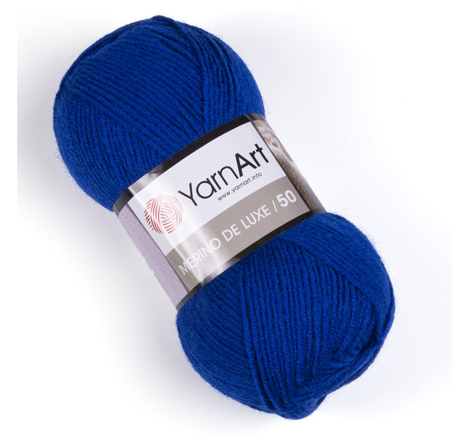 Пряжа YarnArt Merino De Luxe | ЯрнАрт Меріно Де Люкс 152 синій електрик