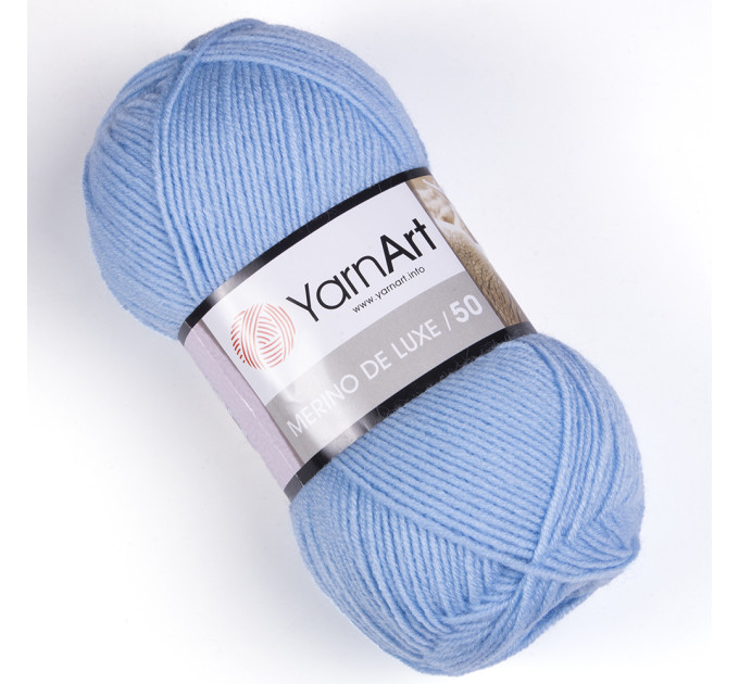 Пряжа YarnArt Merino De Luxe | ЯрнАрт Меріно Де Люкс 215 блакитний
