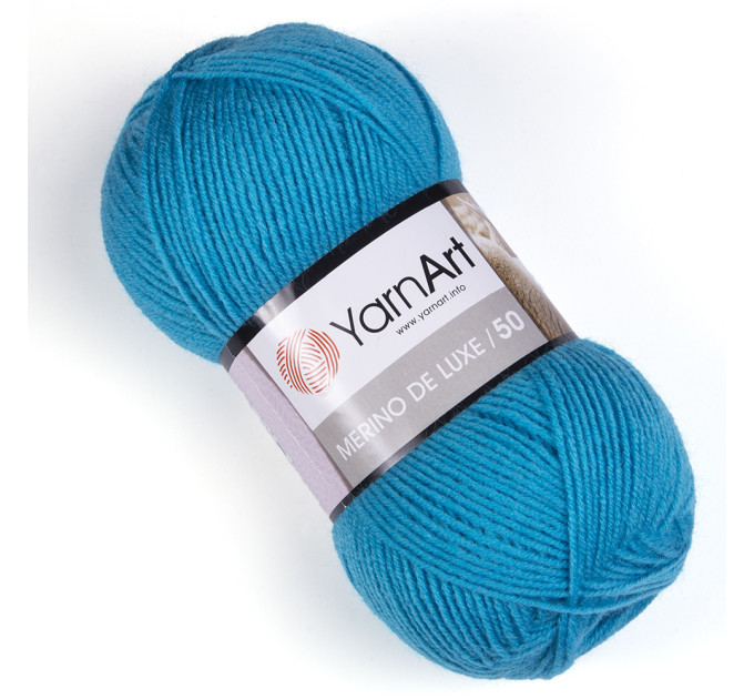 Пряжа YarnArt Merino De Luxe | ЯрнАрт Меріно Де Люкс 235 бірюза