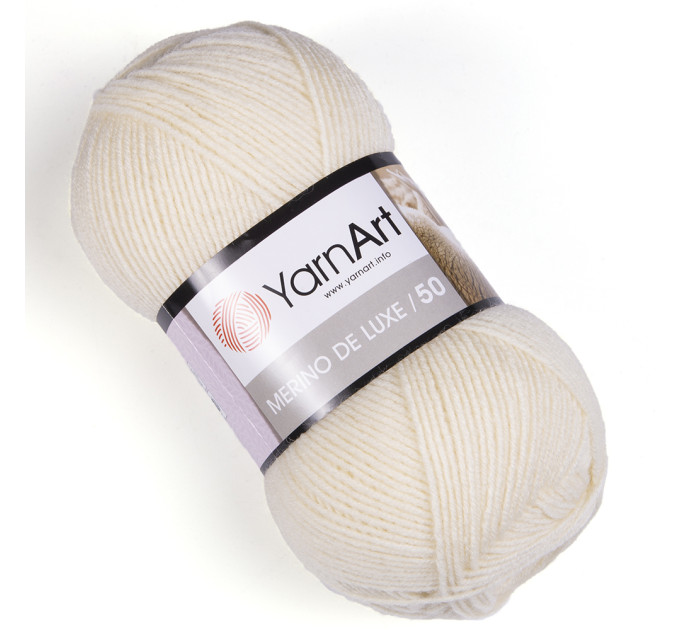 Пряжа YarnArt Merino De Luxe | ЯрнАрт Меріно Де Люкс 502 сл. кістка