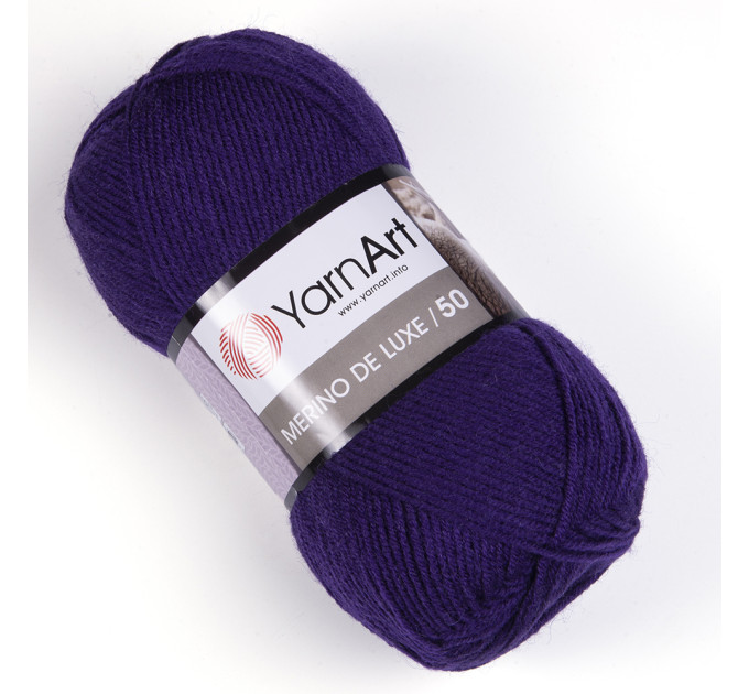 Пряжа YarnArt Merino De Luxe | ЯрнАрт Меріно Де Люкс 556 фіолетовий