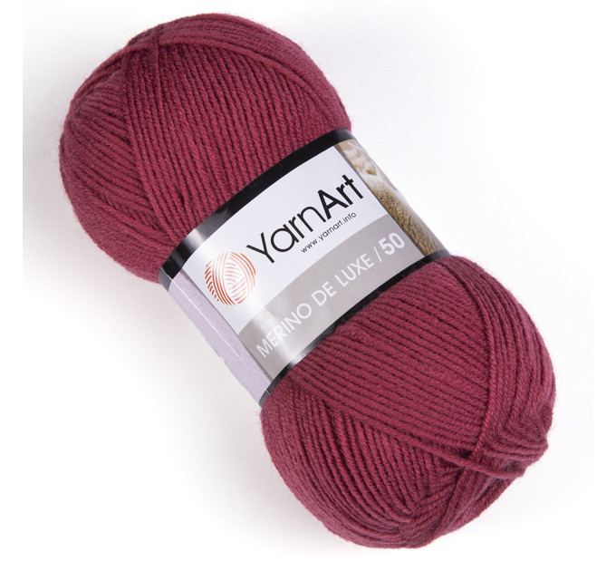 Пряжа YarnArt Merino De Luxe | ЯрнАрт Меріно Де Люкс 570 ягідний