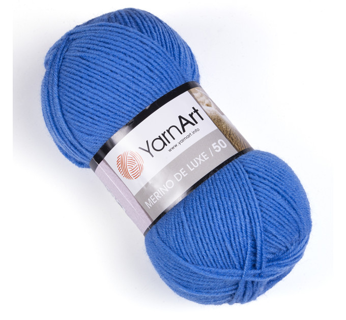 Пряжа YarnArt Merino De Luxe | ЯрнАрт Меріно Де Люкс 600 синій