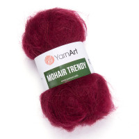 Пряжа YarnArt Mohair Trendy | ЯрнАрт Мохер Тренді 109 винний