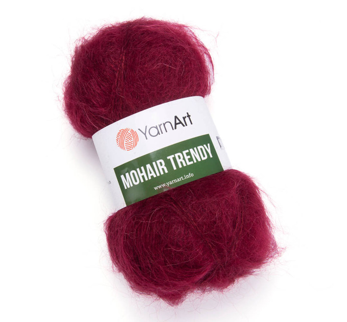 Пряжа YarnArt Mohair Trendy | ЯрнАрт Мохер Тренді 109 винний