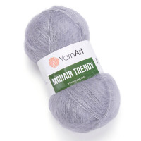 Пряжа YarnArt Mohair Trendy | ЯрнАрт Мохер Тренді 113 світло сірий