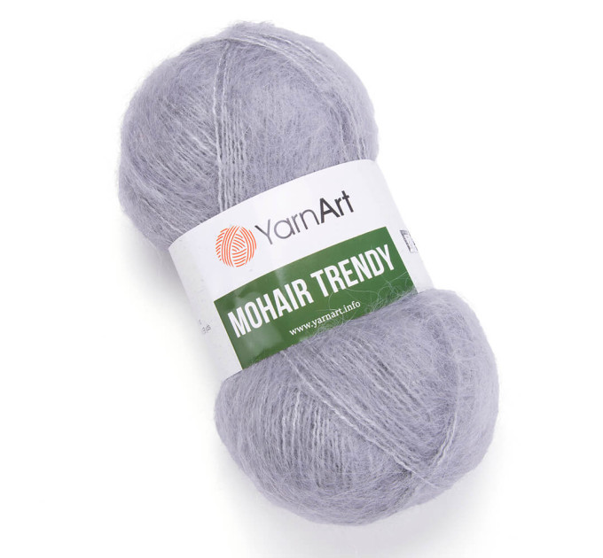 Пряжа YarnArt Mohair Trendy | ЯрнАрт Мохер Тренді 113 світло сірий