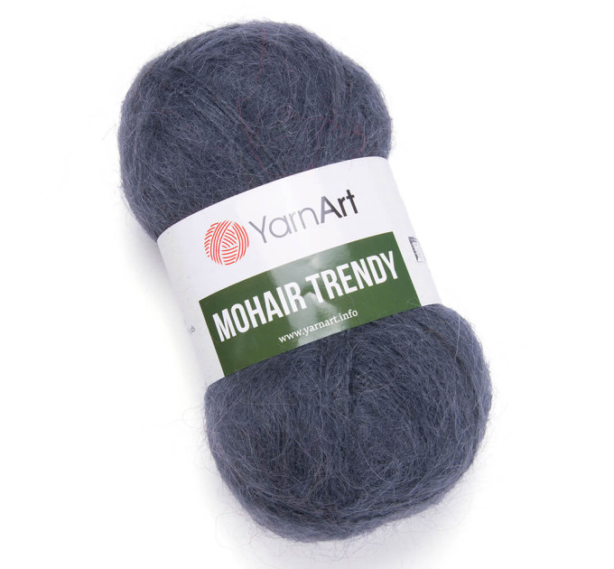 Пряжа YarnArt Mohair Trendy | ЯрнАрт Мохер Тренді 118 графіт