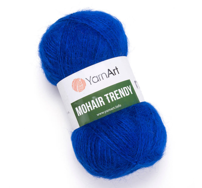 Пряжа YarnArt Mohair Trendy | ЯрнАрт Мохер Тренді 128 синій електрик