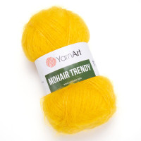 Пряжа YarnArt Mohair Trendy | ЯрнАрт Мохер Тренді 136 жовтий