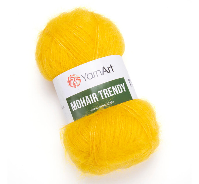 Пряжа YarnArt Mohair Trendy | ЯрнАрт Мохер Тренді 136 жовтий