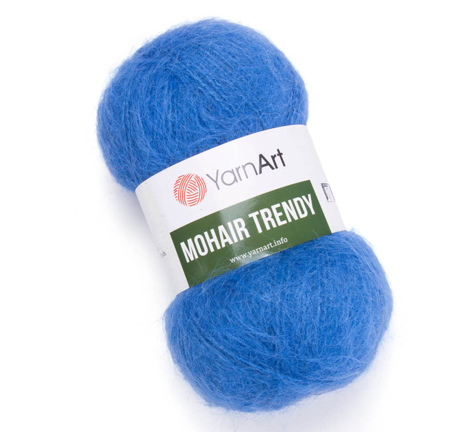 Пряжа YarnArt Mohair Trendy | ЯрнАрт Мохер Тренді 140 темно блакитний