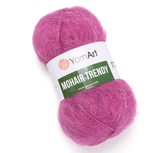 Пряжа YarnArt Mohair Trendy | ЯрнАрт Мохер Тренді 144 брусниця