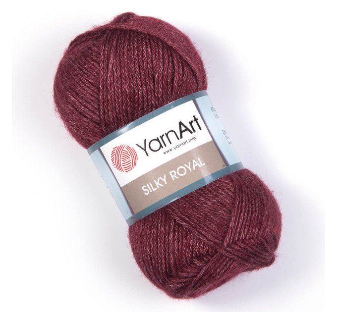 Пряжа YarnArt Silky Royal | ЯрнАрт Сілкі Роял 444 винний