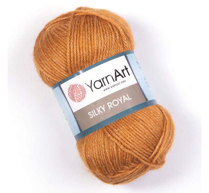 Пряжа YarnArt Silky Royal | ЯрнАрт Сілкі Роял 445 охра
