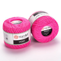 Пряжа YarnArt Violet | ЯрнАрт Віолет 5001 яскраво-рожевий