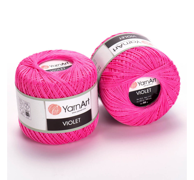 Пряжа YarnArt Violet | ЯрнАрт Віолет 5001 яскраво-рожевий